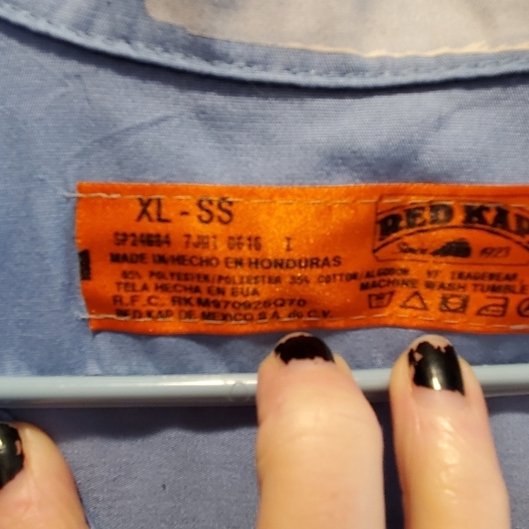 Full throttle saloon sturgis button down mens . Short sleeve. Sz xl blue - Picture 5 of 10